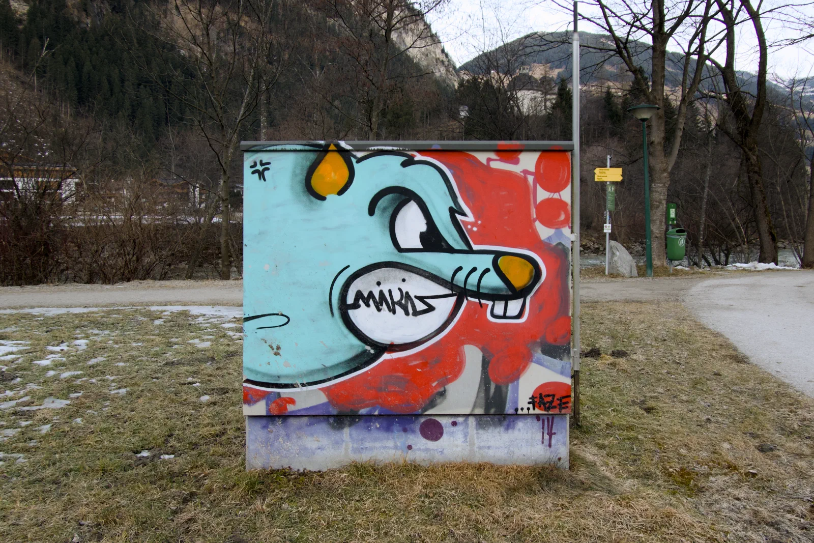 Graffiti on a hillside