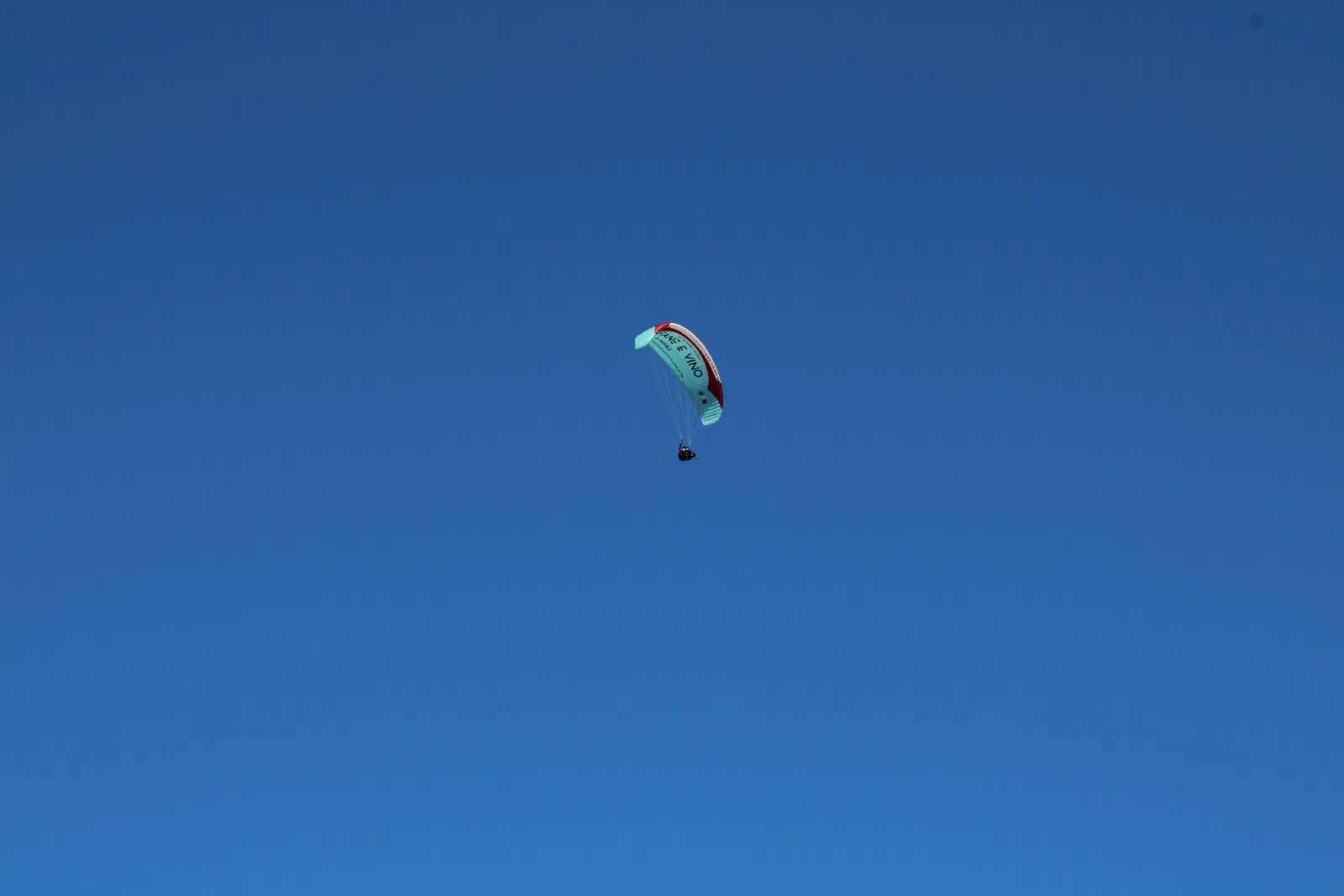 Paraglider over the valley