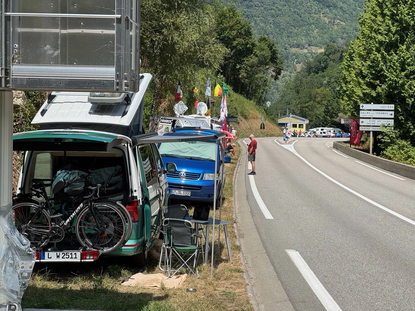 Tour de France 2025: Us standing at the side of the road