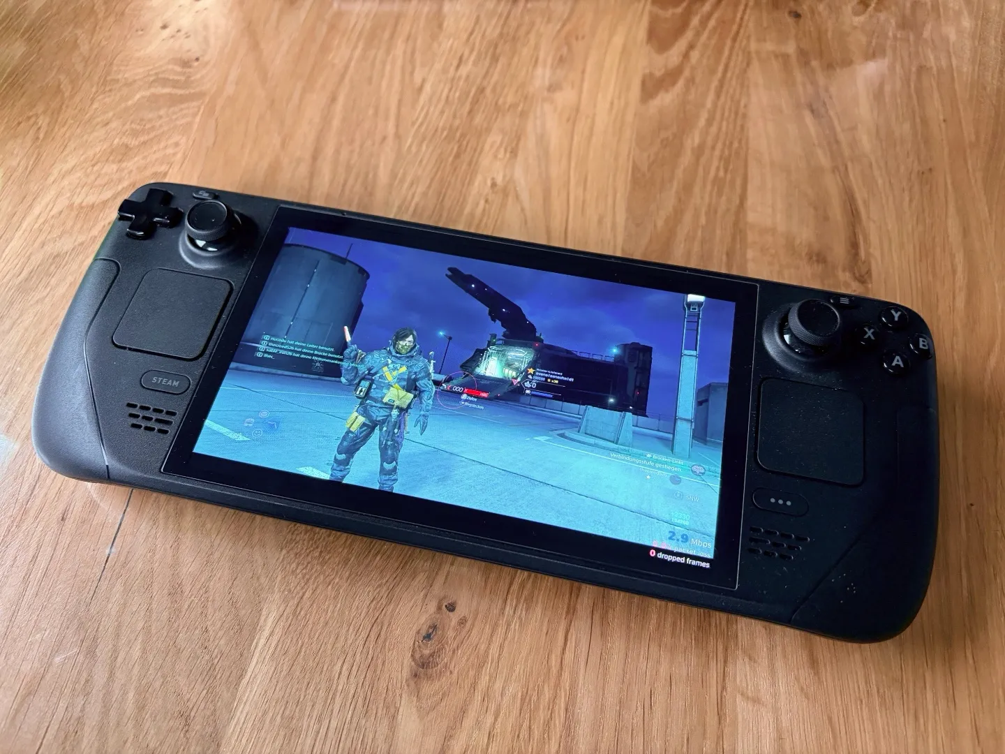 Death Stranding 2: On The Beach running on my Steam Deck OLED