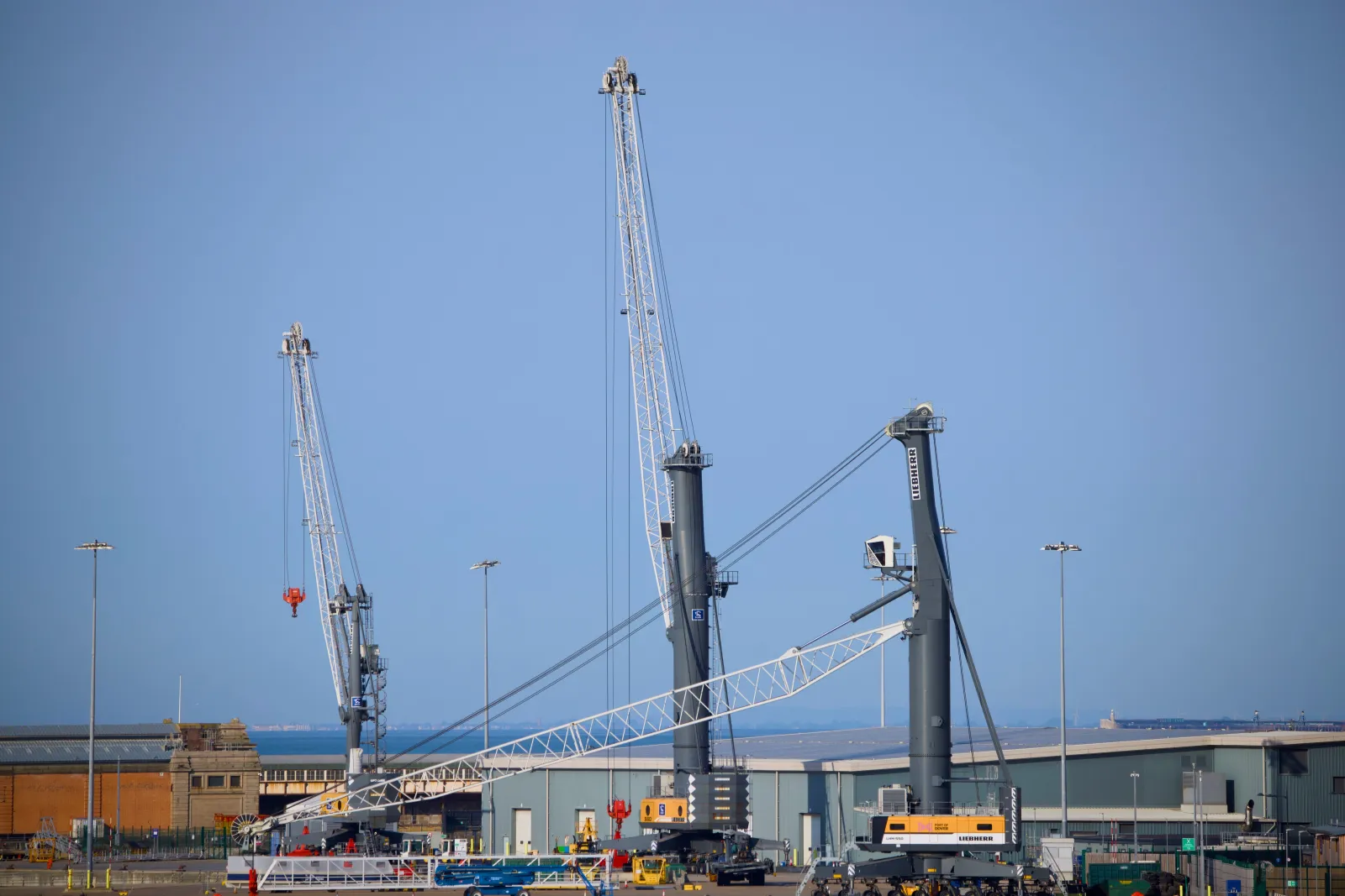 Liebherr harbour cranes at the Port of Dover