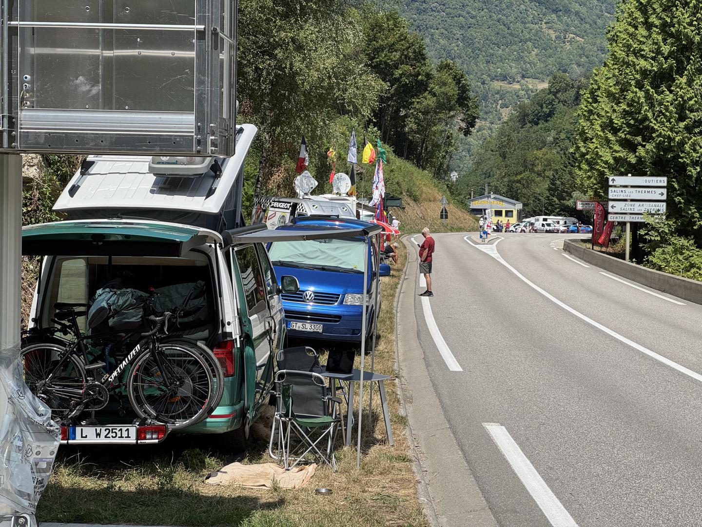 Tour de France 2025: Us standing at the side of the road