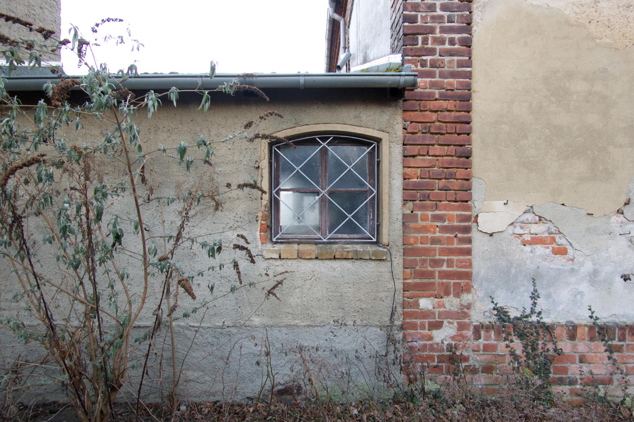 Brick wall of an old barn